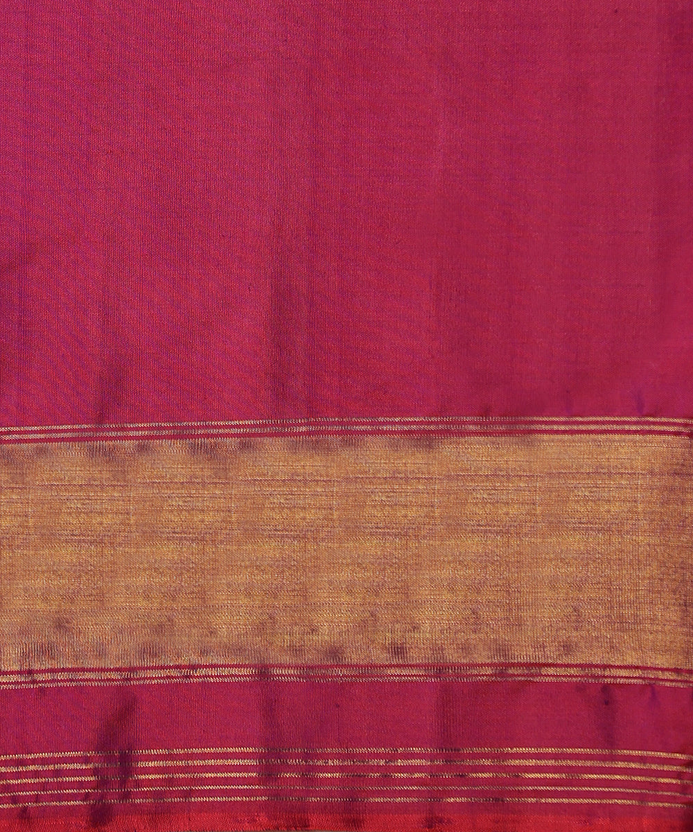 Mustard_Handloom_Pure_Mulberry_Silk_Single_Ikat_Patola_Saree_With_PurpleTissue_Border_And_Pallu_WeaverStory_05