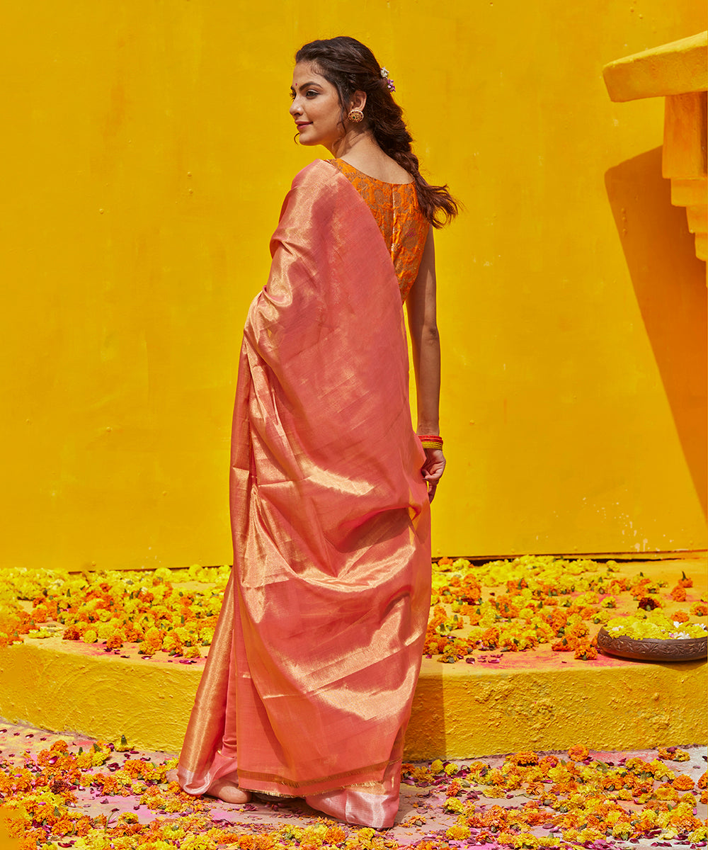 Handloom_Blue_Tissue_Silk_Chanderi_Saree_With_Eknaliya_Weave_WeaverStory_03