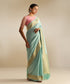 Light_Mint_Green_Handloom_Pure_Georgette_Banarasi_Saree_With_Horizontal_Resham_Stripes_WeaverStory_02