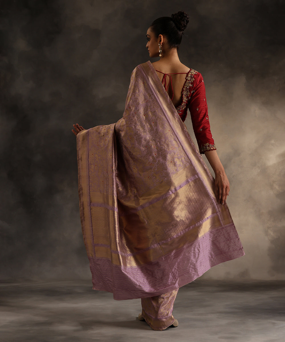 Handloom_Lavender_Pure_Katan_Silk_Banarasi_Saree_With_Meenakari_Booti_WeaverStory_03