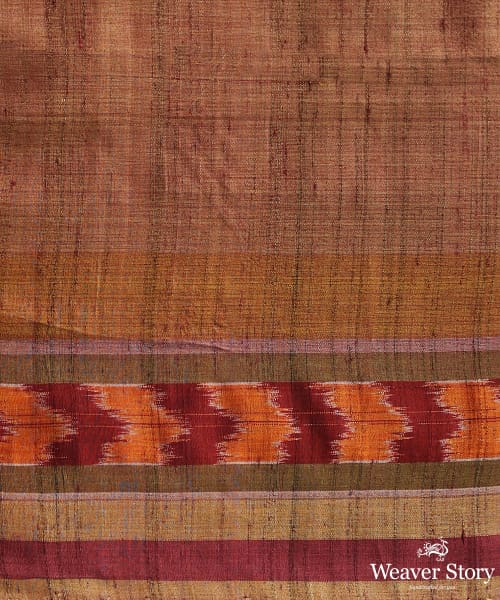 Handloom_Mustard_And_Green_Tussar_Silk_Single_Ikat_Saree_With_Dhanapatra_Design_WeaverStory_05