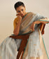 Handloom_Powder_Blue_Pure_Kora_Silk_Banarasi_Saree_With_Alfi_Kadhwa_Booti_With_Border_WeaverStory_01