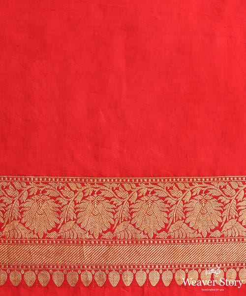 Purple_Handloom_Pure_Tussar_Georgette_Banarasi_Saree_With_Pink_And_Orange_Kadhiyal_Broad_Border_WeaverStory_05
