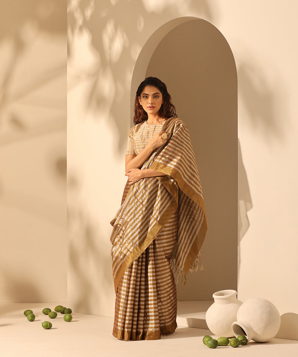 Handloom_Pure_Chanderi_Tissue_Silk_All_Over_Striped_Saree_WeaverStory_02