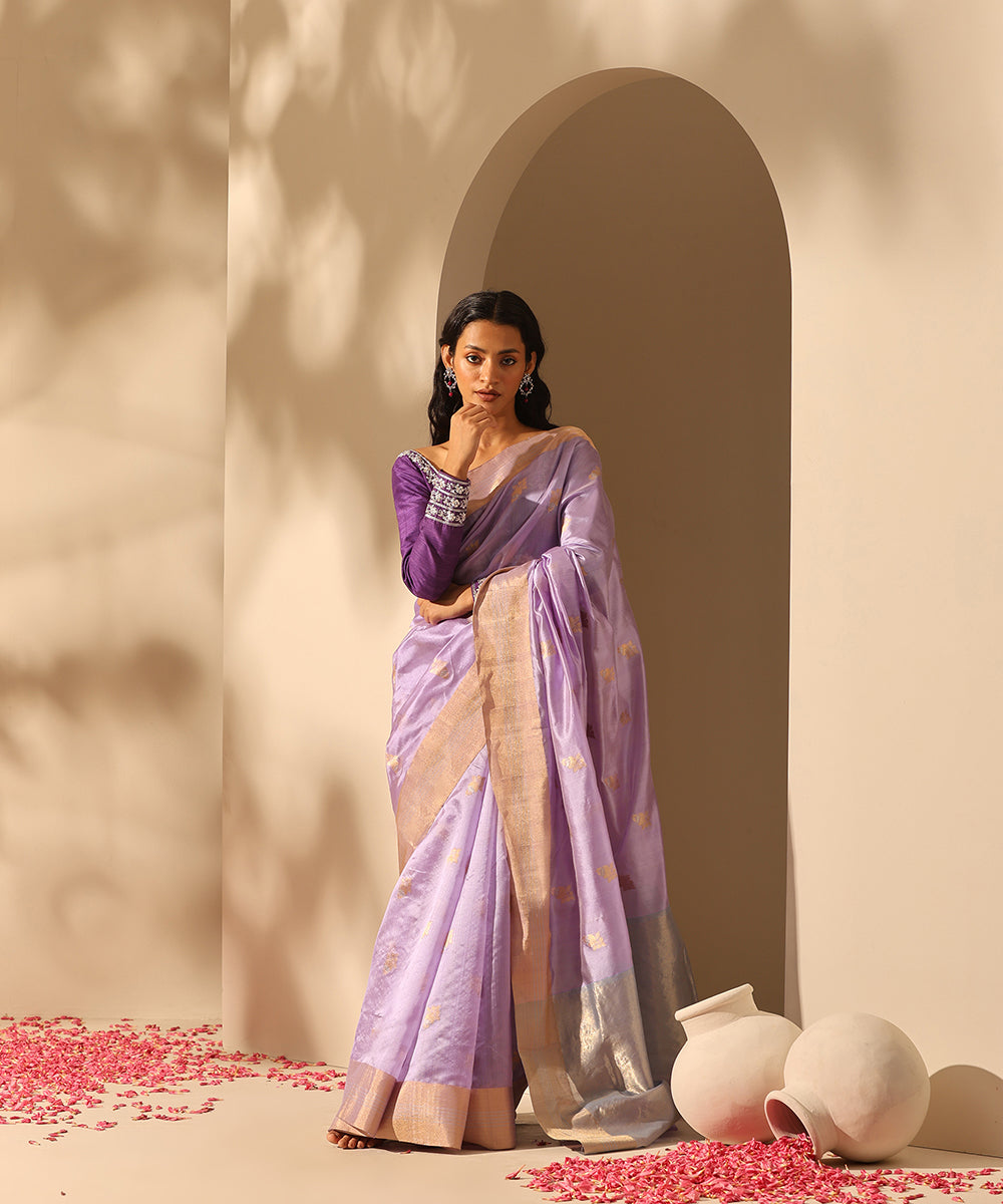 Handloom_Lavender_Pure_Chanderi_Saree_With_All_Over_Pineapple_Meena_Booti_WeaverStory_02