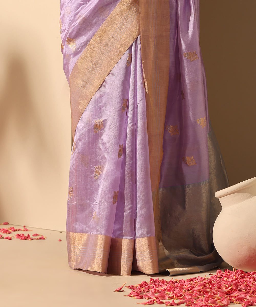 Handloom_Lavender_Pure_Chanderi_Saree_With_All_Over_Pineapple_Meena_Booti_WeaverStory_04