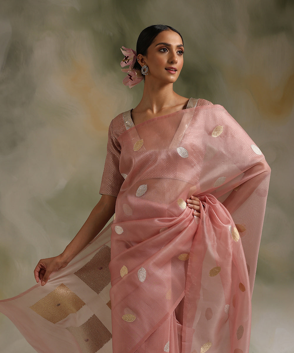 Rose_Pink_Handloom_Pure_Kora_Silk_Banarasi_Saree_With_Meenakari_WeaverStory_01