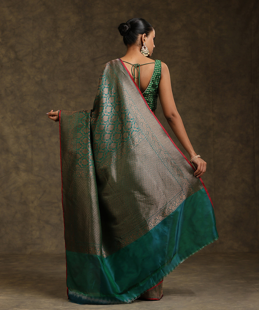 Green_Handloom_Pure_Katan_Silk_Banarasi_Kimkhab_Saree_WeaverStory_03