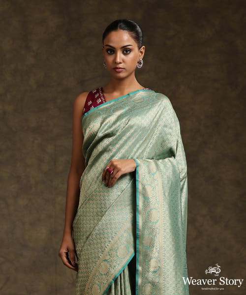 Mint_Green_Handloom_Pure_Katan_Silk_Kimkhab_Banarasi_Saree_WeaverStory_01