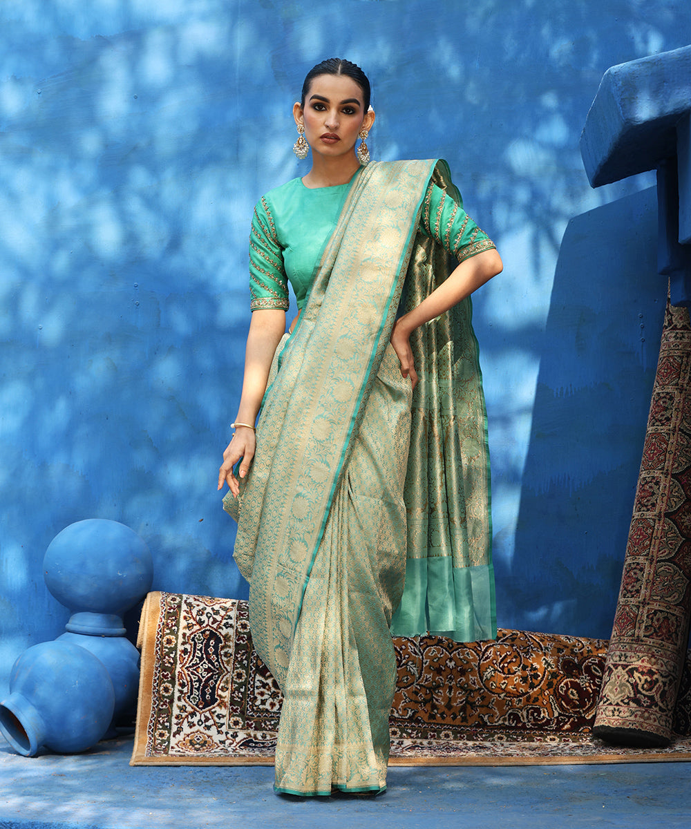 Handloom_Mint_Green_Pure_Katan_Silk_Kimkhab_Banarasi_Saree_WeaverStory_02