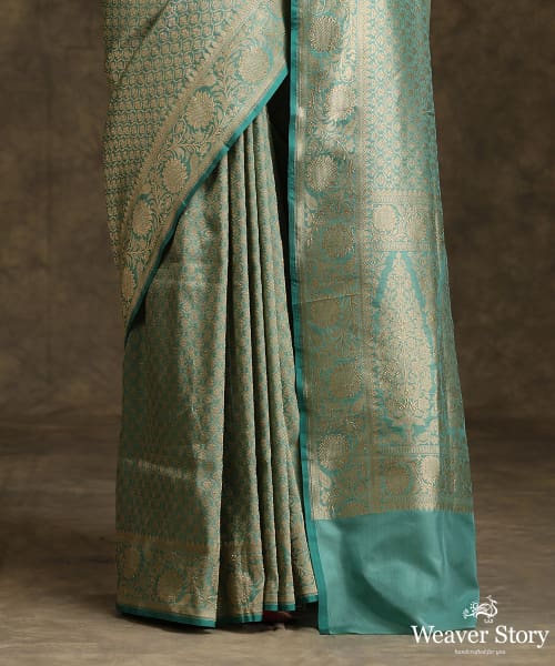 Mint_Green_Handloom_Pure_Katan_Silk_Kimkhab_Banarasi_Saree_WeaverStory_04