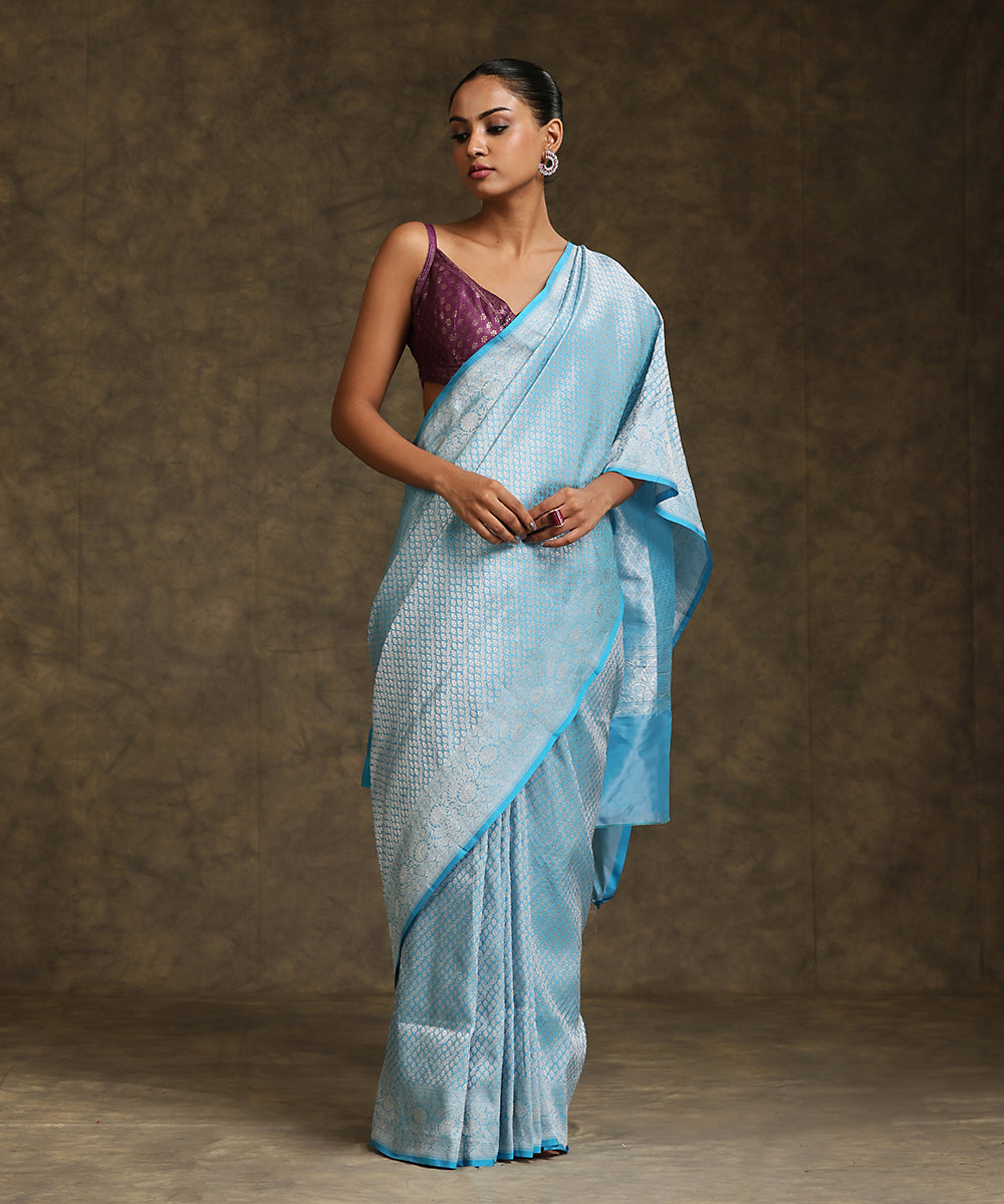 Sky_Blue_Handloom_Pure_Katan_Silk_Kimkhab_Banarasi_Saree_With_Silver_Zari_WeaverStory_02