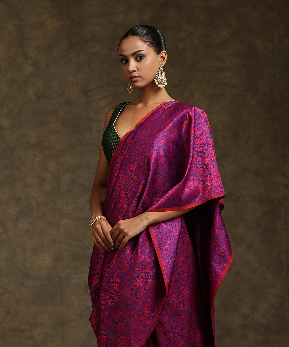 Purple_Handloom_Pure_Katan_Silk_Tanchoi_Banarasi_Saree_With_Magenta_Resham_Work_WeaverStory_01