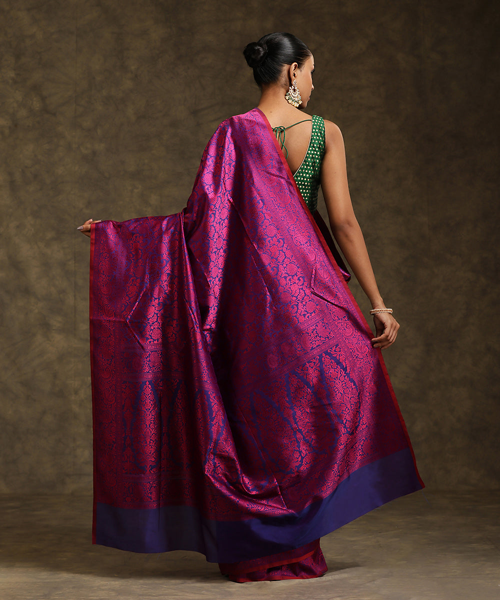 Purple_Handloom_Pure_Katan_Silk_Tanchoi_Banarasi_Saree_With_Magenta_Resham_Work_WeaverStory_03