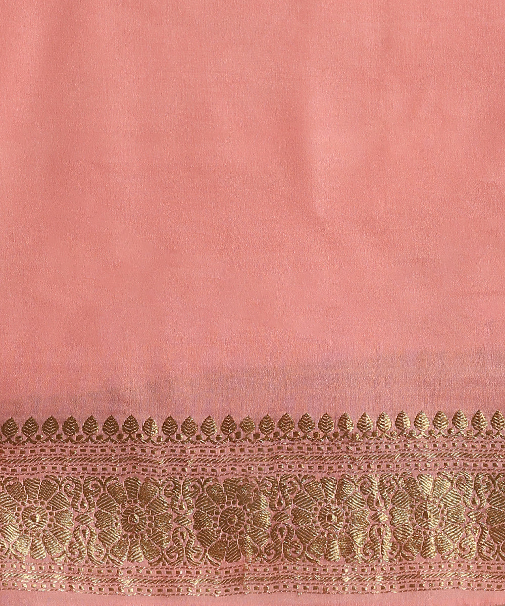 Handloom_Peach_Pure_Georgette_Tanchoi_Banarasi_Saree_With_Kadhwa_Border_WeaverStory_05