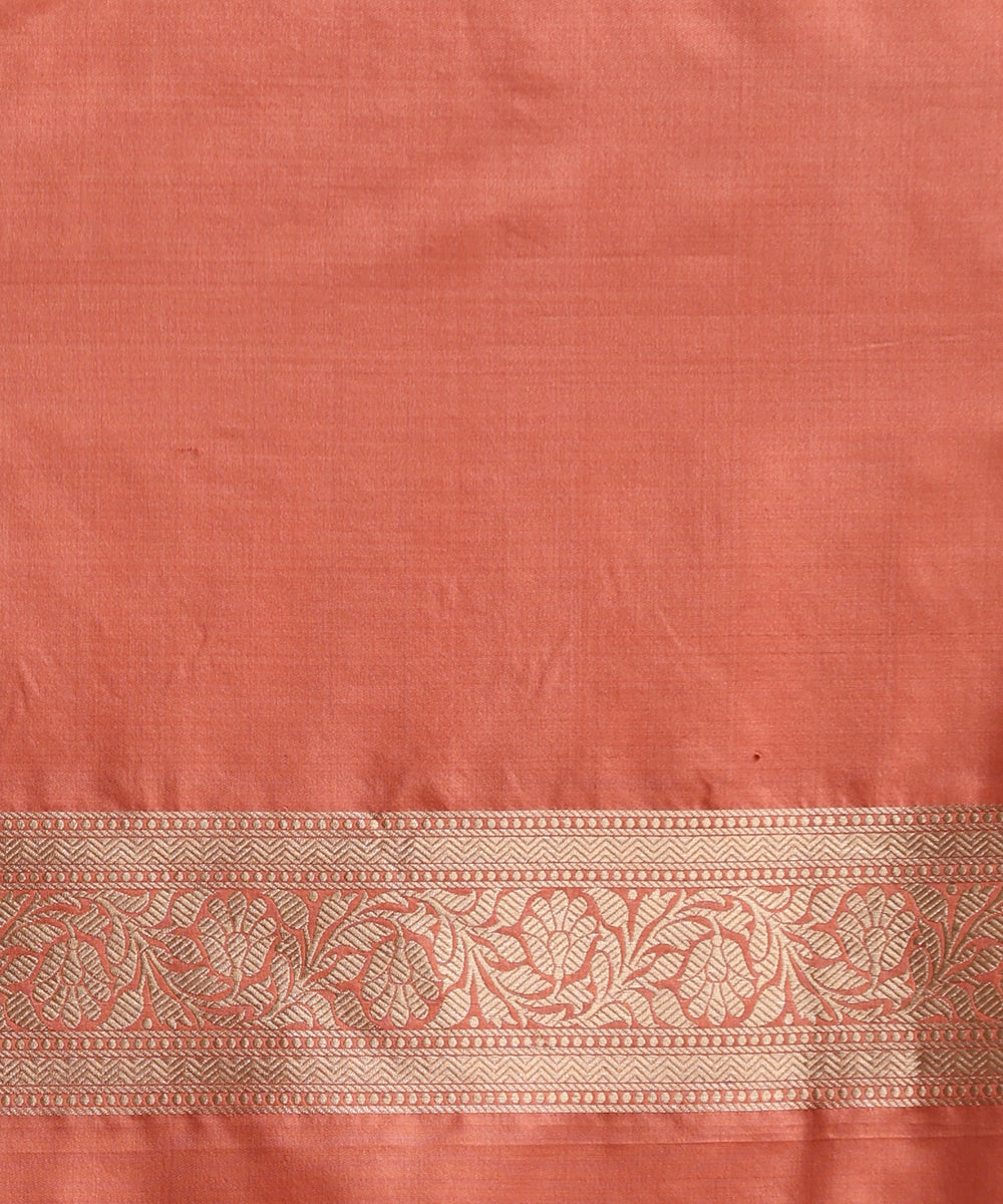 Handloom_Peach_Pure_Katan_Silk_Banarasi_Saree_With_All_Over_Gold_Cutwork_Booti_WeaverStory_05