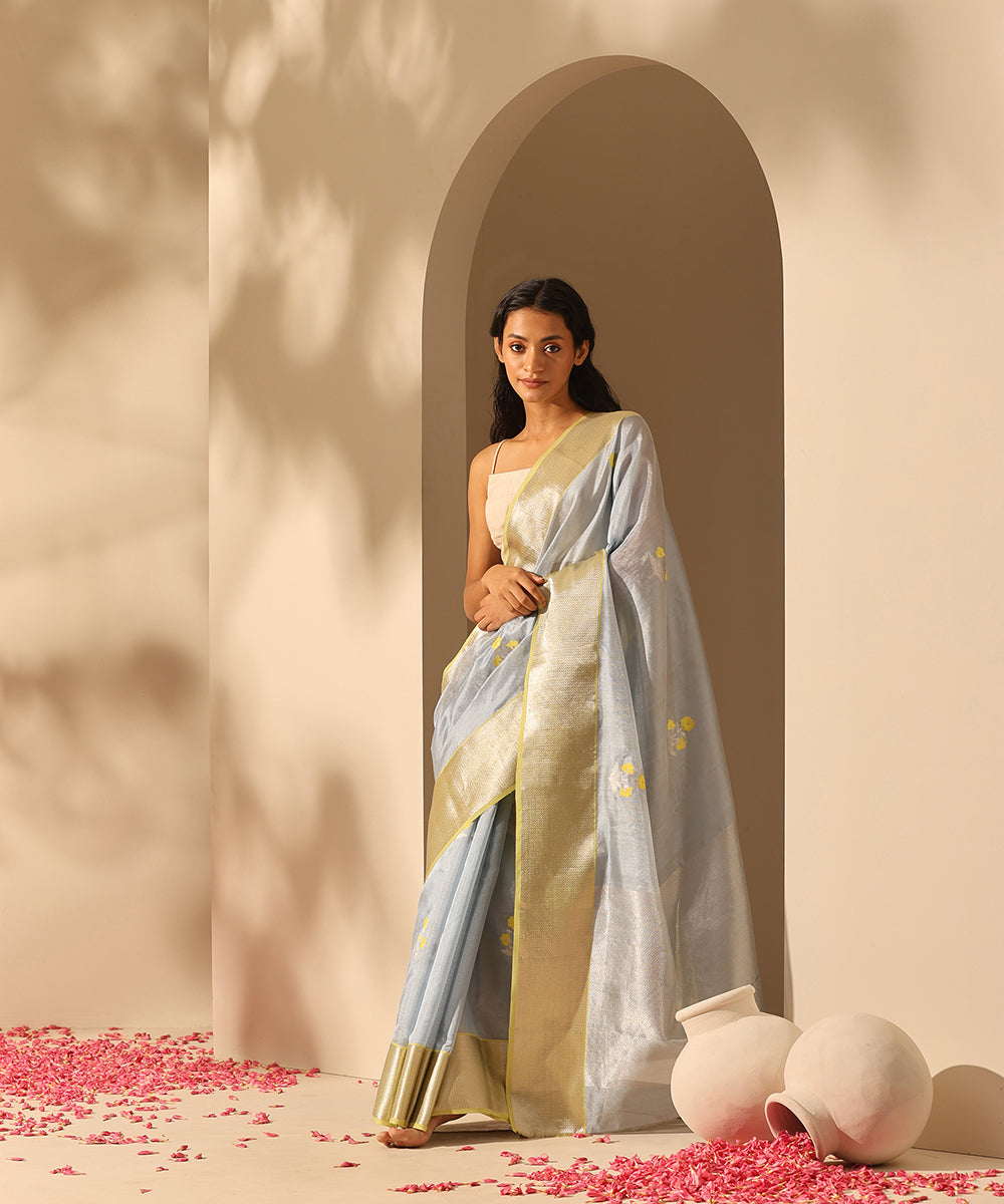 Handloom_Powder_Blue_Tissue_Chanderi_Silk_Saree_With_Three_Flower_Meena_WeaverStory_02
