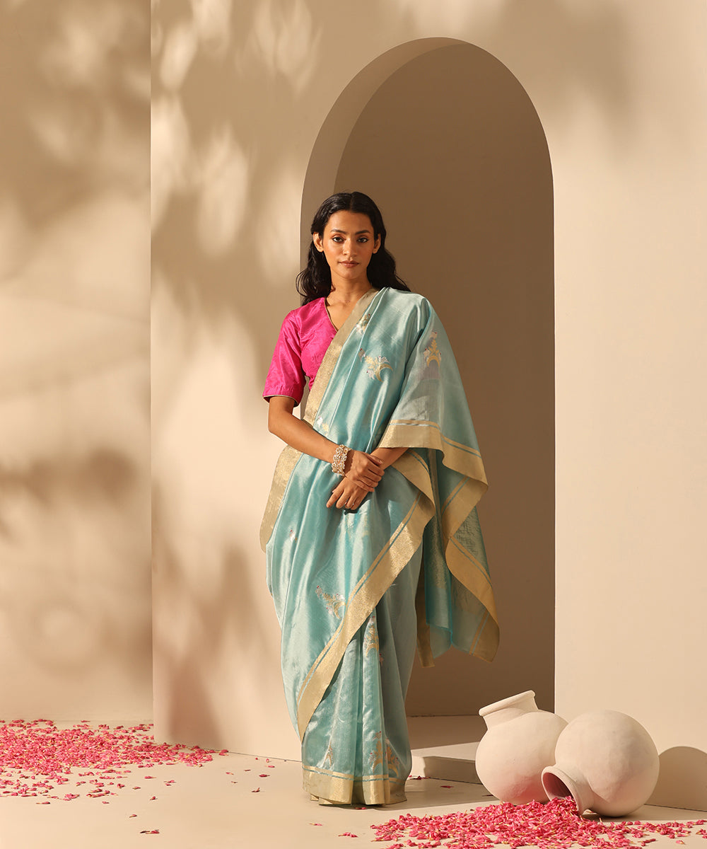 Pastel_Blue_Handloom_Pure_Chanderi_Silk_Saree_With_All_Over_Chand_And_Chidiyaa_Motif_WeaverStory_02