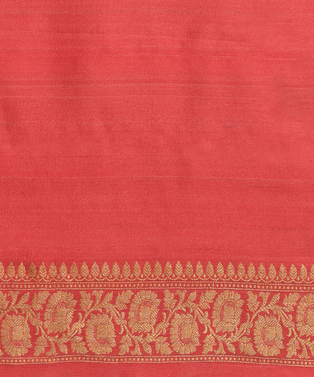 Handloom_Peach_And_Pink_Pure_Tussar_Georgette_Tanchoi_Banarasi_Saree_With_Cutwork_Weave_WeaverStory_05