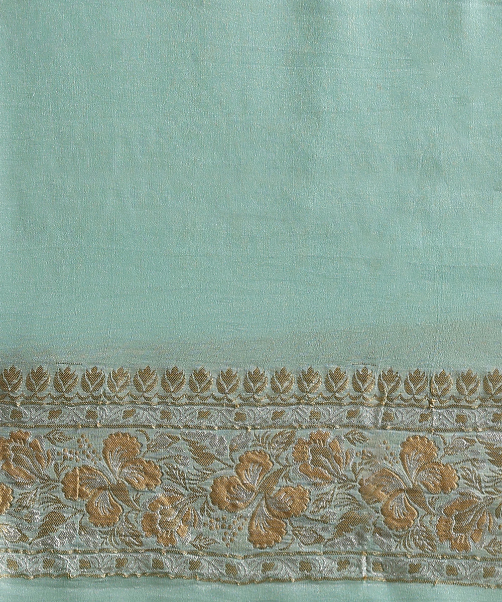 Powder_Blue_Handloom_Pure_Georgette_Banarasi_Saree_With_Meenakari_Border_WeaverStory_05