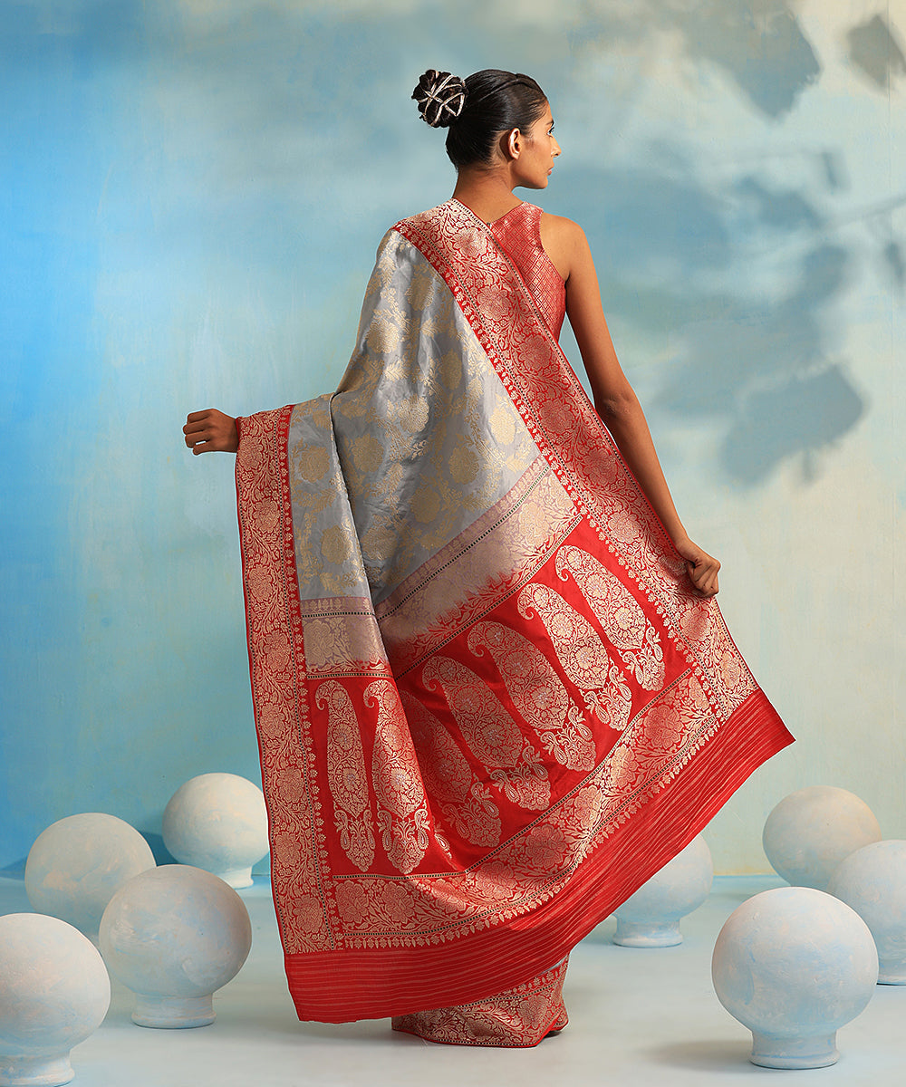 Powder_Blue_Handloom_Pure_Katan_Tissue_Banarasi_Saree_With_Red_Kadhiyal_Border_WeaverStory_03