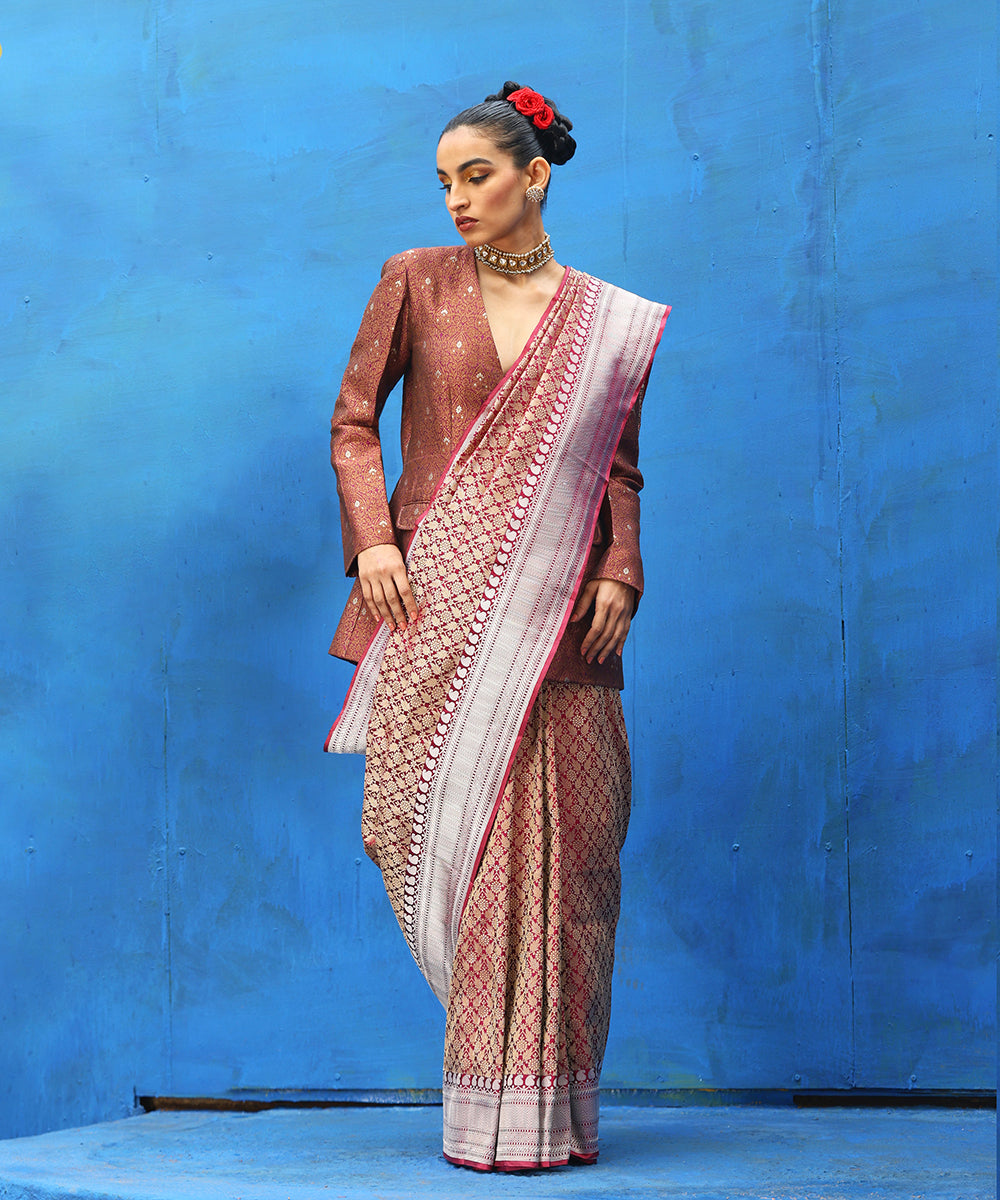 Maroon_Handloom_Pure_Katan_Silk_Zari_Wasket_Saree_With_Kadhwa_Border_WeaverStory_02