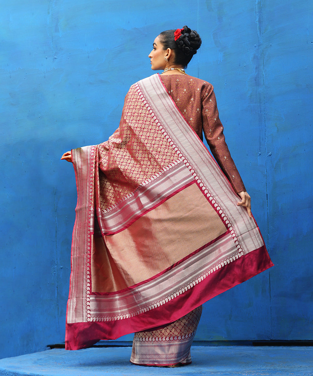 Maroon_Handloom_Pure_Katan_Silk_Zari_Wasket_Saree_With_Kadhwa_Border_WeaverStory_03