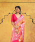 Orange_Dual_Tone_Handloom_Pure_Katan_Silk_Banarasi_Saree_With_Pink_Border_WeaverStory_01