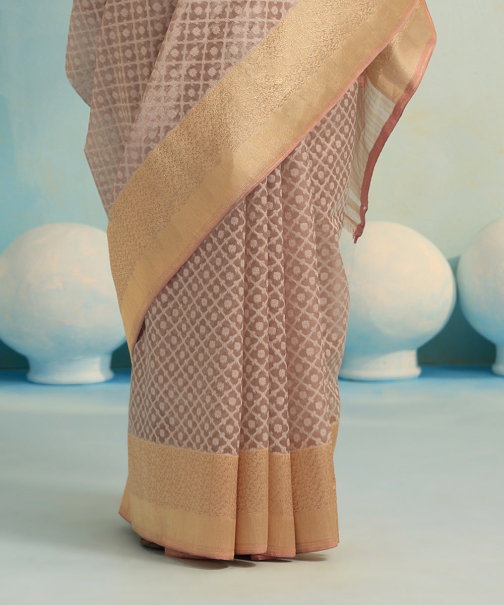 Handloom_Light_Mauve_Pure_Kora_Tissue_Cutwork_Banarasi_Saree_With_Border_WeaverStory_04