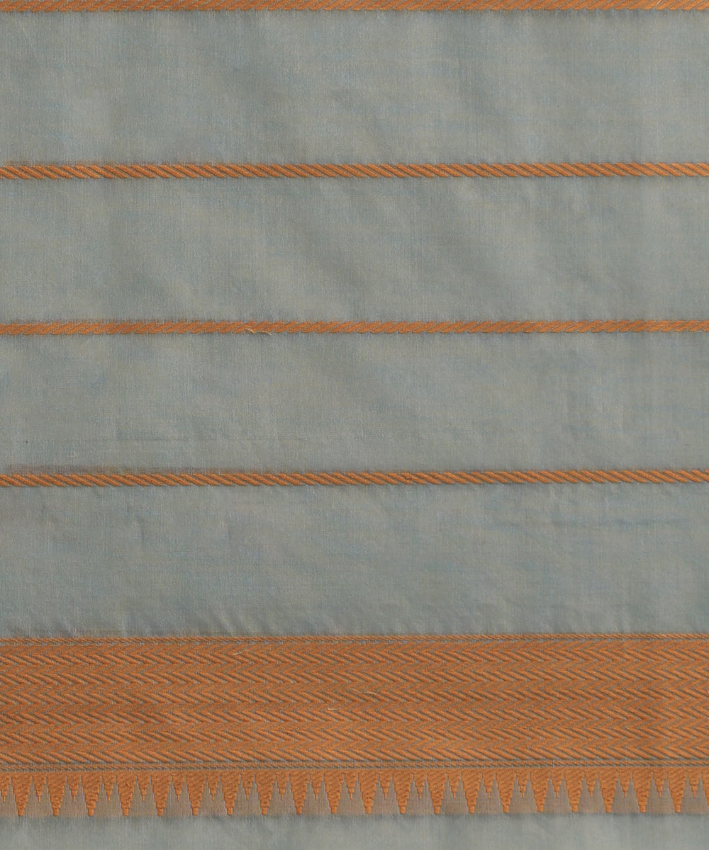 Pigeon_Blue_Handloom_Pure_Kora_Silk_Banarasi_Saree_With_Multicolor_Resham_Border_WeaverStory_05
