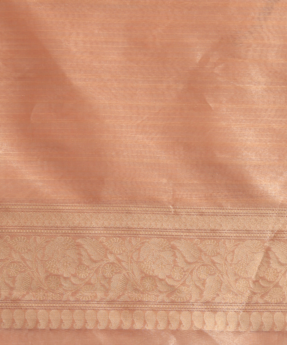 Light_Peach_And_Gold_Pure_Kora_Tissue_Banarasi_Saree_With_Kadhwa_Booti_WeaverStory_05