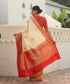 Offwhite_Handloom_Pure_Katan_Silk_Banarasi_Saree_With_Kadhwa_Boota_And_Red_Satin_Border_WeaverStory_01