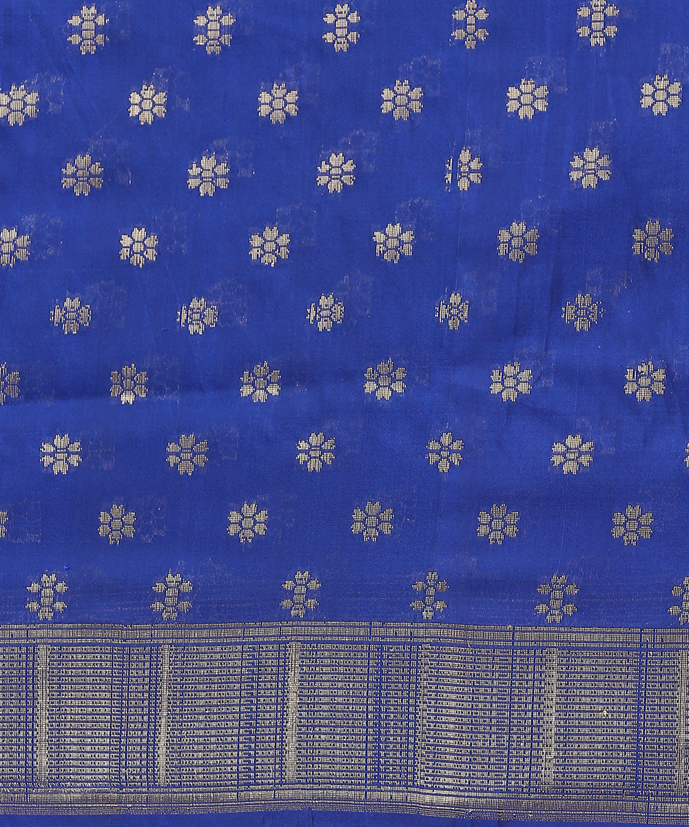 Handloom_Magenta_Katan_Georgette_Jamawar_Banarasi_Saree_WeaverStory_05