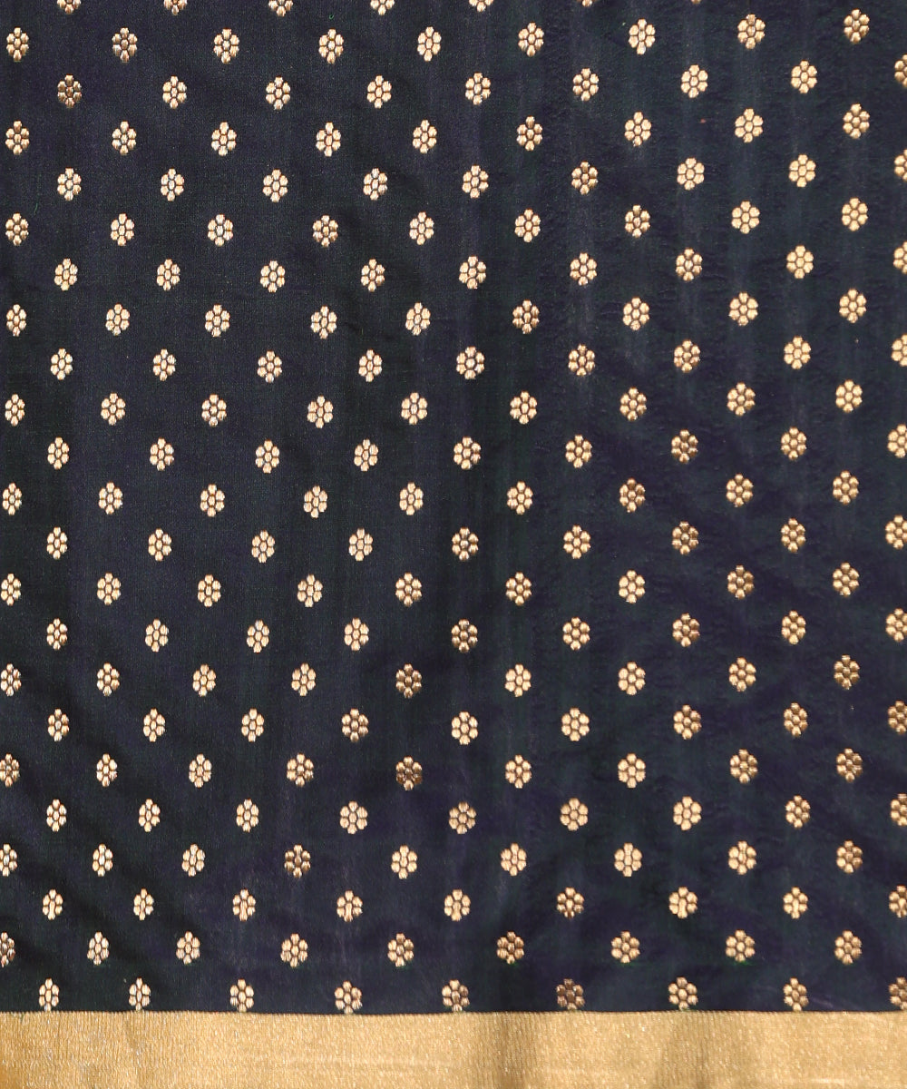 Blue_Handloom_Pure_Satin_Silk_Banarasi_Saree_With_Kadhwa_Boota_WeaverStory_05