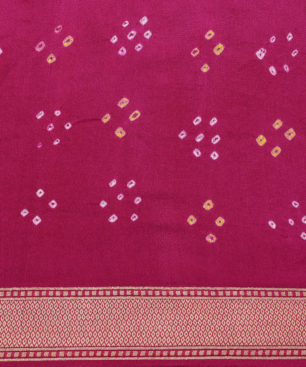 Purple_Handloom_Pure_Georgette_Banarasi_Bandhej_Saree_With_Cutwork_Weave_WeaverStory_05