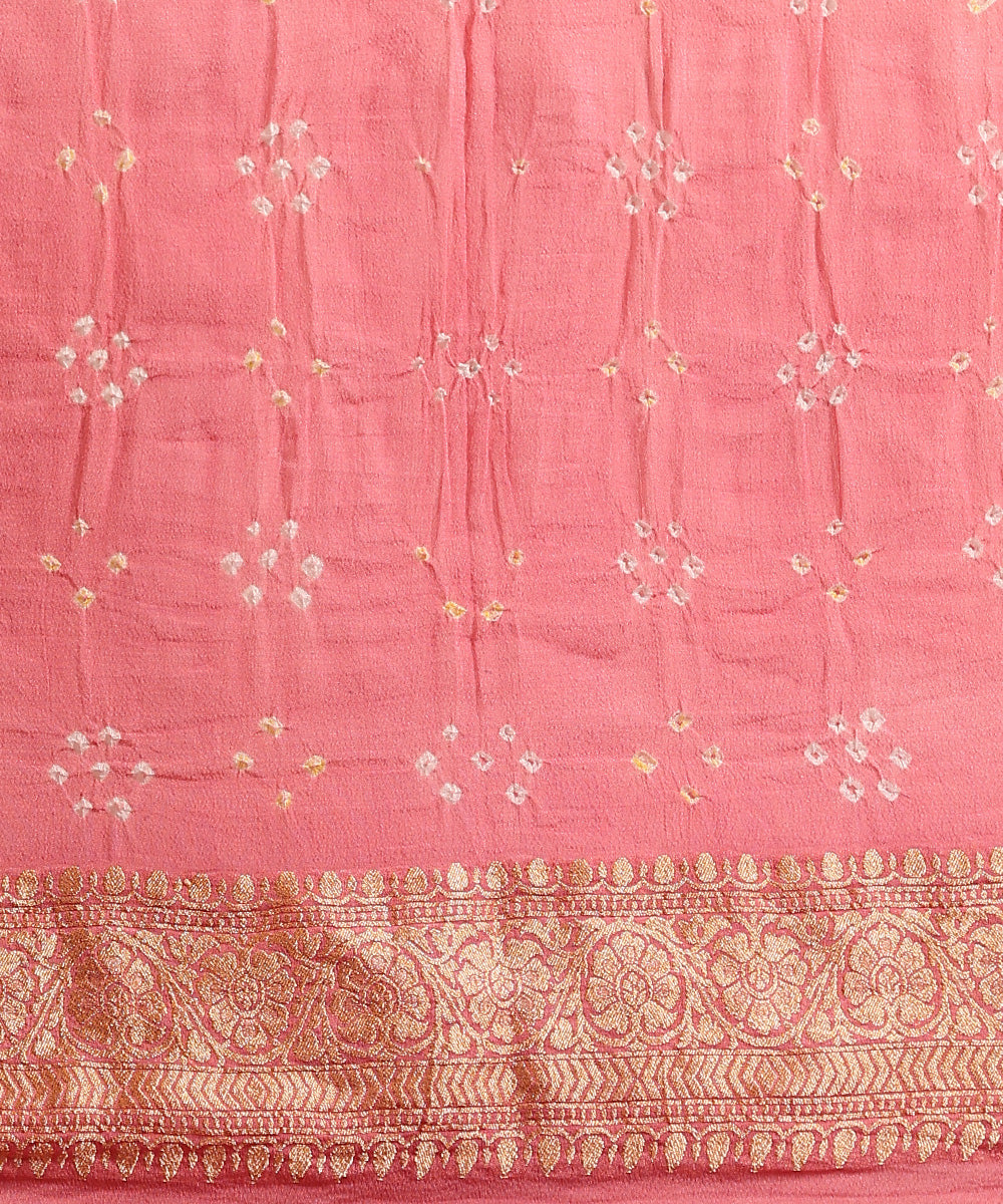Light_Pink_Handloom_Pure_Georgette_Banarasi_Bandhej_Saree_WeaverStory_05