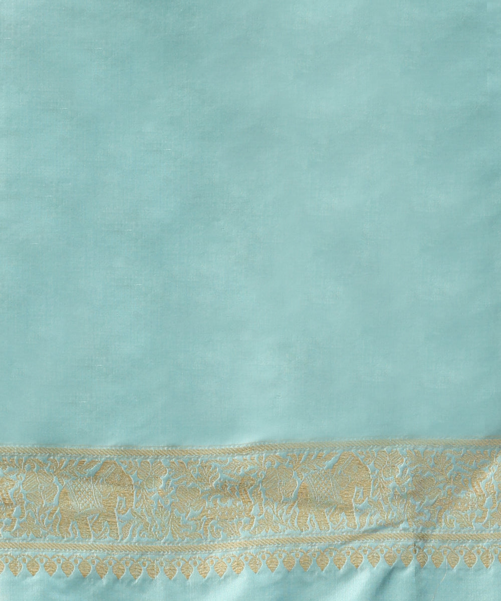 Aqua_Blue_Handloom_Pure_Katan_Silk_Shikargah_Banarasi_Saree_With_Small_Motifs_WeaverStory_05