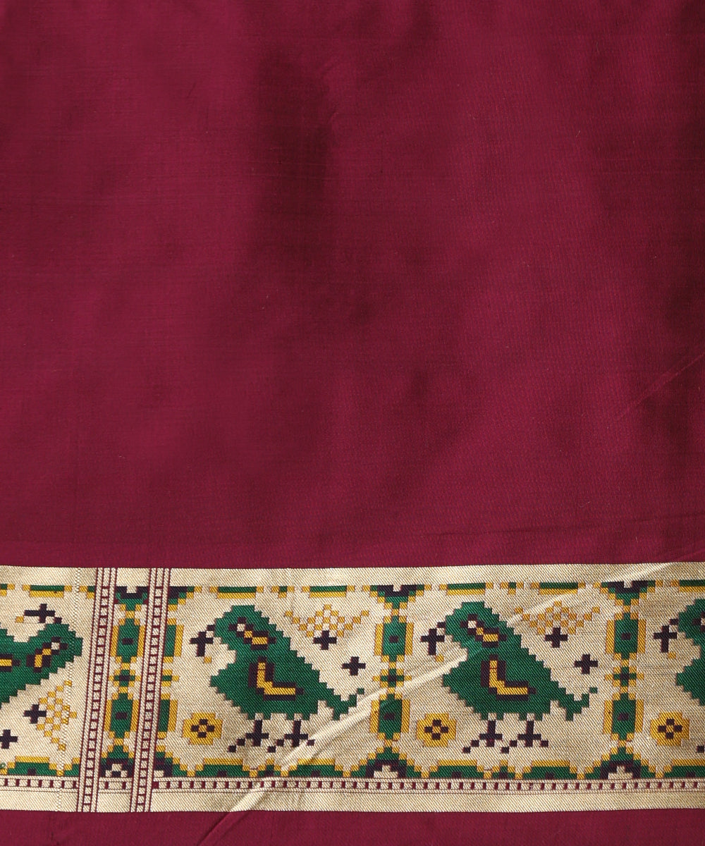 Handloom_Purple_Double_Warp_Pure_Katan_Silk_Patola_Saree_With_Meenakari_WeaverStory_05