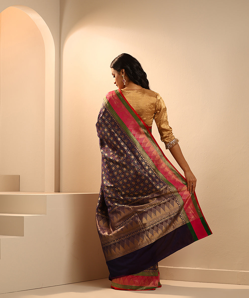 Purple_Handloom_Mashroo_Silk_Tanchoi_Banarasi_Saree_With_Contrast_Border_WeaverStory_03