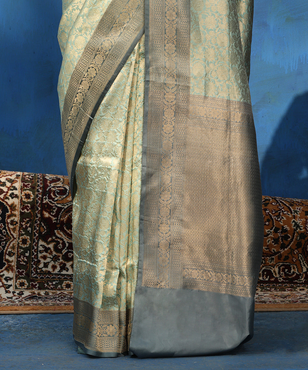 Handloom_Ice_Blue_Pure_Katan_Silk_Kimkhab_Banarasi_Saree_With_Grey_Border_WeaverStory_04