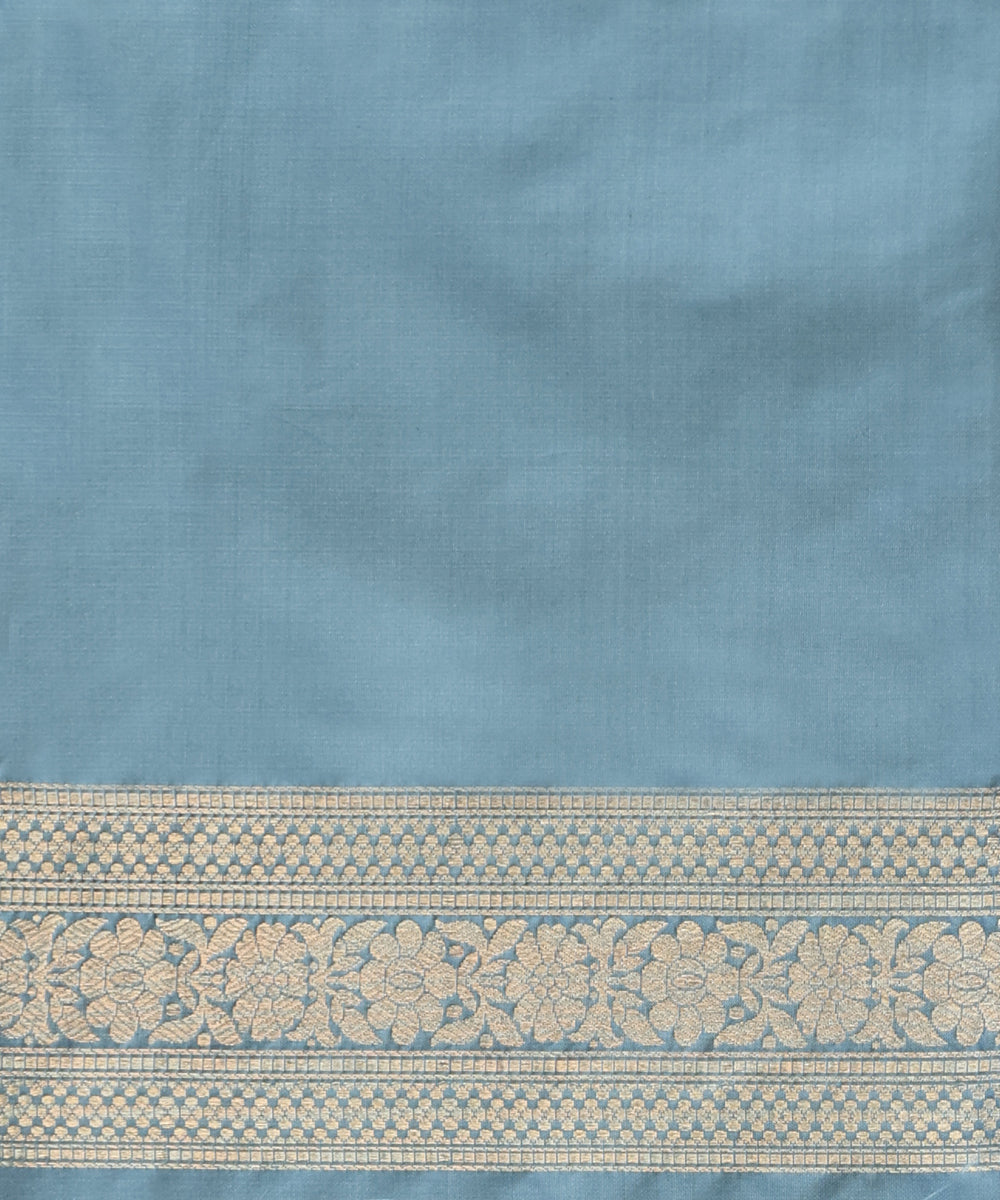 Light_Green_Handloom_Pure_Katan_Silk_Kimkhab_Saree_With_Grey_Border_WeaverStory_05