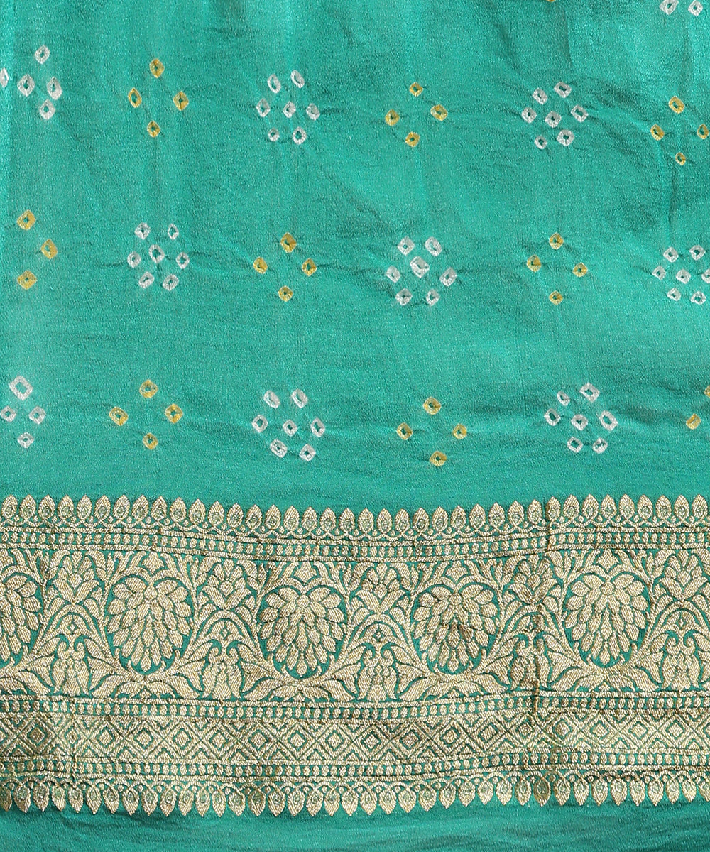 Aqua_Handloom_Pure_Georgette_Banarasi_Bandhej_Saree_With_Cutwork_Weave_WeaverStory_05