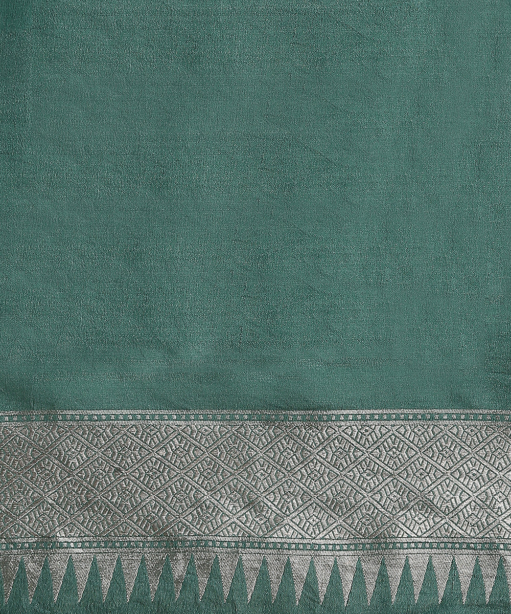 Handloom_Brown_And_Teal_Pure_Tusser_Georgette_Banarasi_Saree_With_Multicolour_Motifs_WeaverStory_06