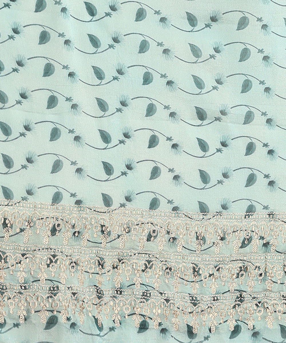 Handloom_Ice_Blue_Pure_Georgette_Banarasi_Saree_With_Floral_Print_WeaverStory_05