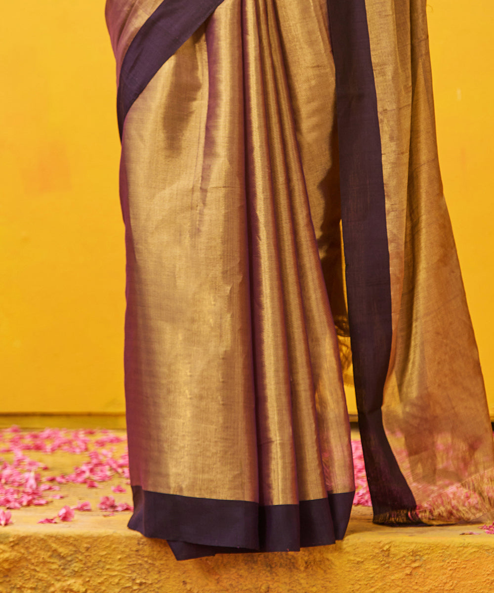 Handloom_Antique_Gold_Pure_Chanderi_Saree_With_Black_Border_WeaverStory_04