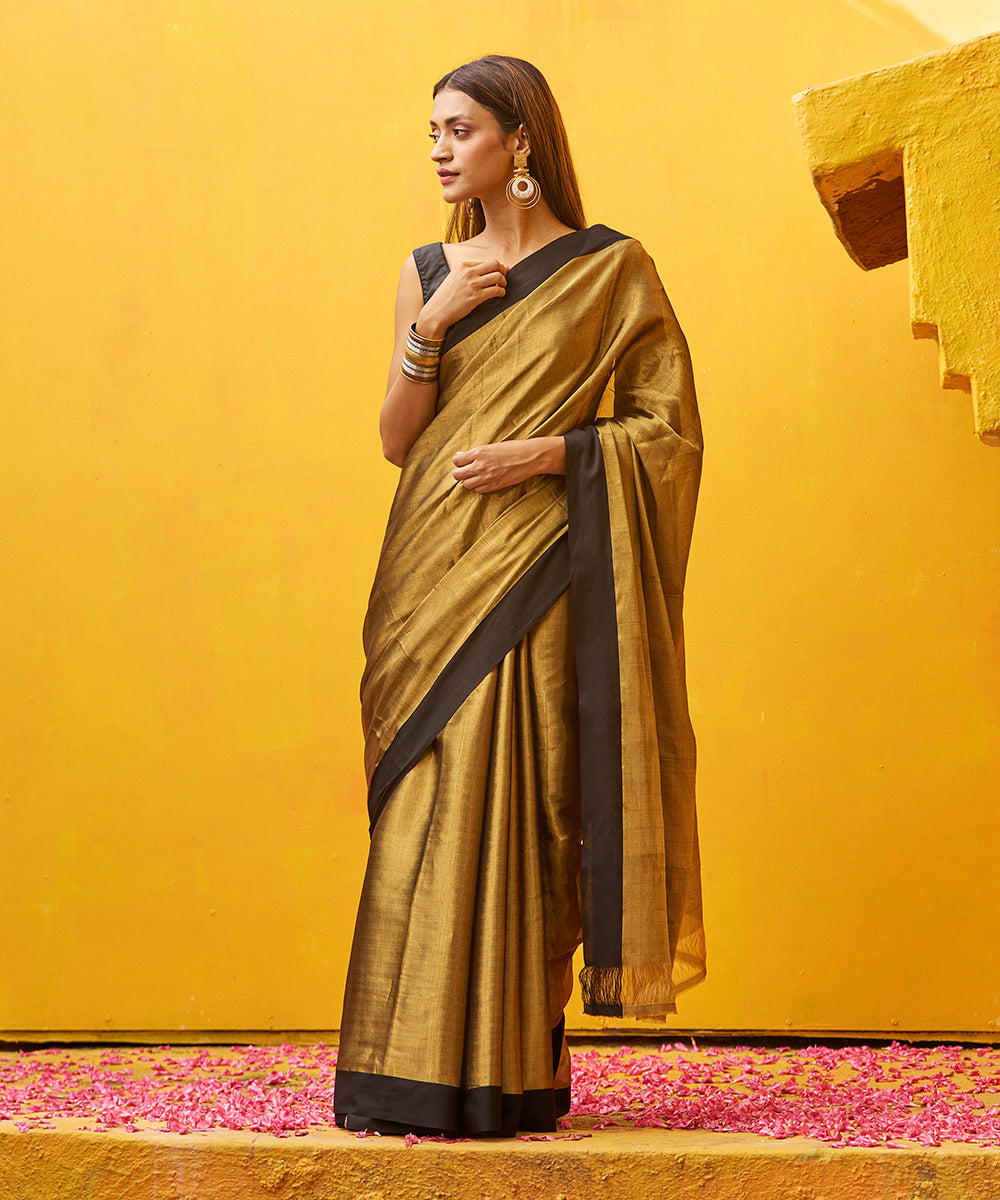 Antique_Gold_Handloom_Chanderi_Saree_With_Black_Border_WeaverStory_02