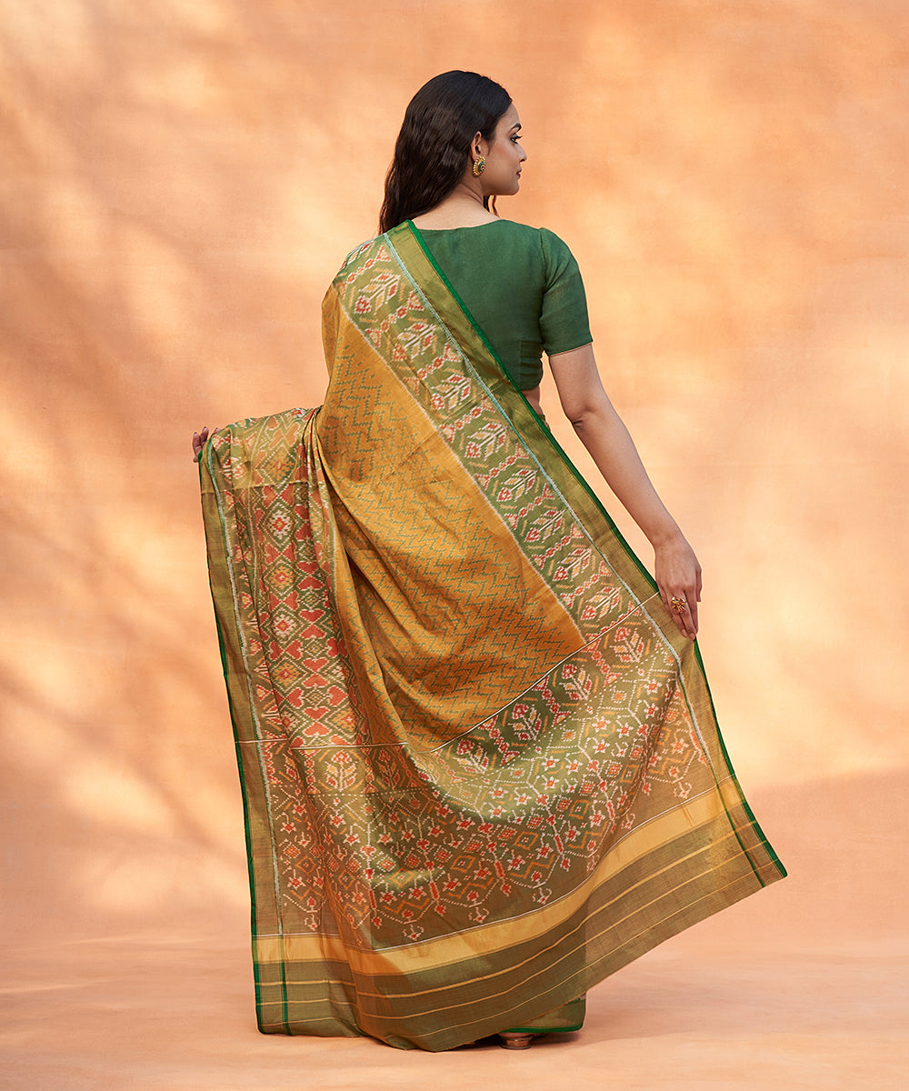 Green_And_Mustard_Handloom_Pure_Mulberry_Tissue_Patola_Saree_WeaverStory_03