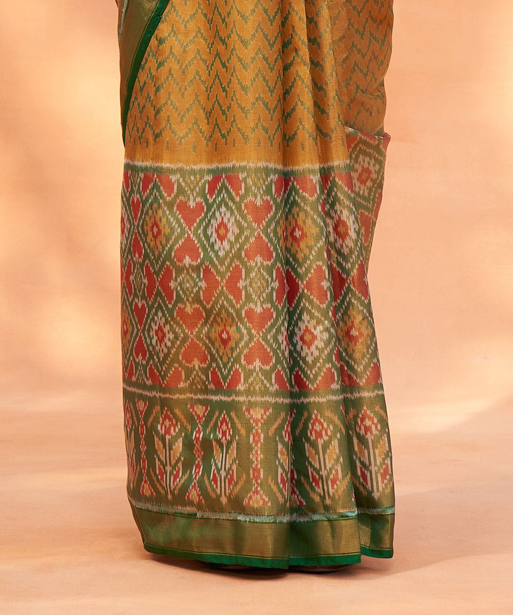 Green_And_Mustard_Handloom_Pure_Mulberry_Tissue_Patola_Saree_WeaverStory_04