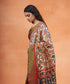 Bottle_Green_And_White_Pure_Mulberry_Silk_Ikat_Patola_Saree_With_Red_Border_WeaverStory_01