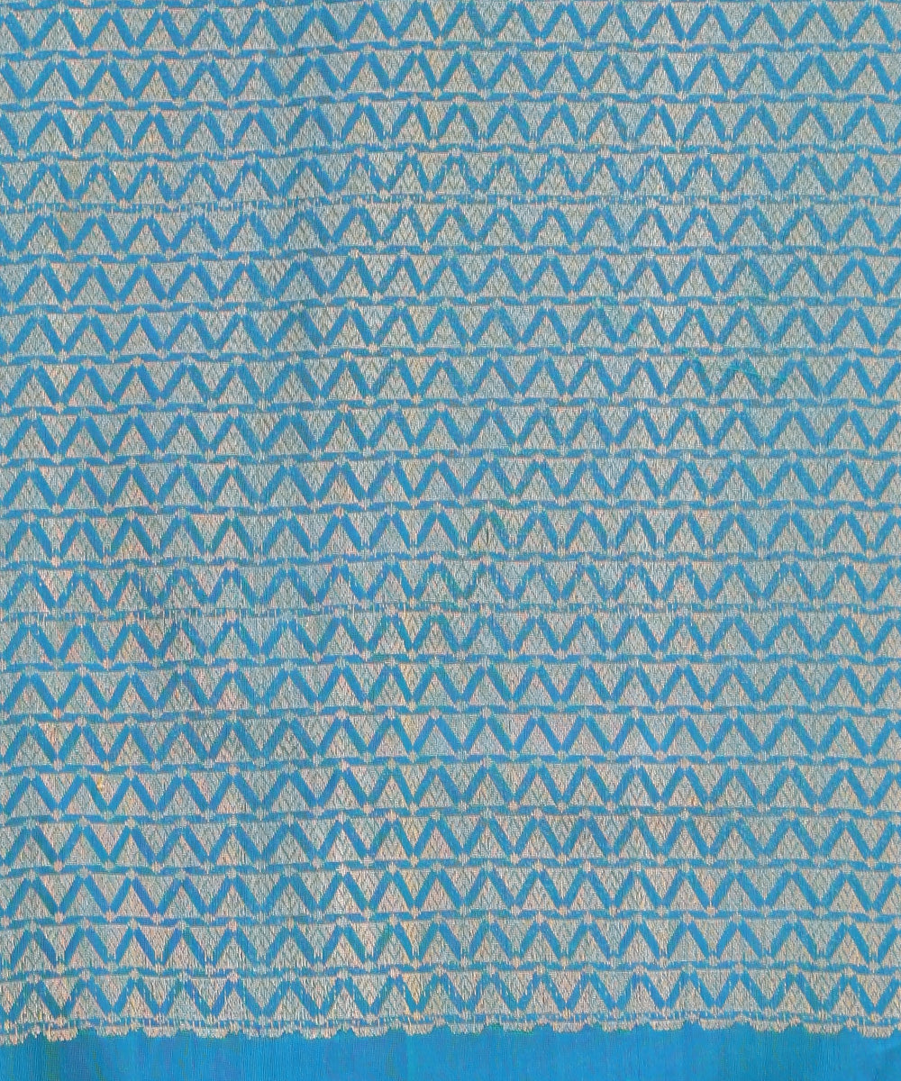Handloom_Blue_Dual_Tone_Pure_Katan_Silk_Banarasi_Saree_With_Konia_Palla_WeaverStory_05
